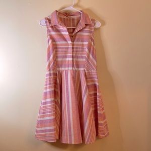 Red Dress Boutique linen stripe a-line dress!